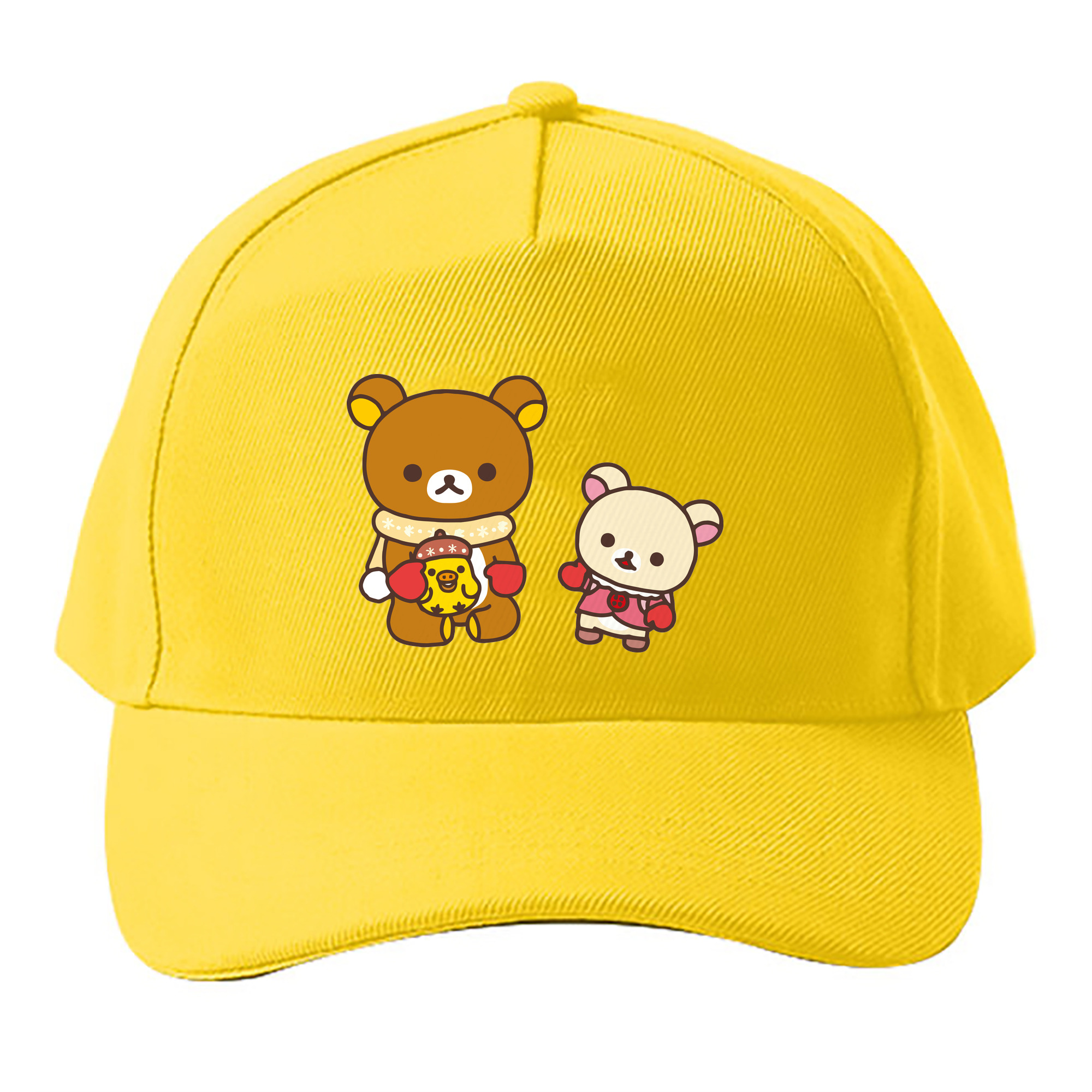 （画像用） リラックマ リラックマ キイロイトリ Rilakkuma Korilakkuma Kiiroitori ベースボールキャップ 綿100％ 男女兼用 帽子 スポーツ